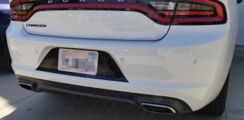 2015 to 2023 Dodge Charger Rear License Plate Blackout Accents