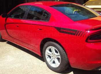 2015 to 2023 Dodge Charger Side Scallop Accent Rear Quarter Stripes