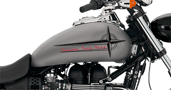 Image of Spiral Four Star Gas Tank Decals