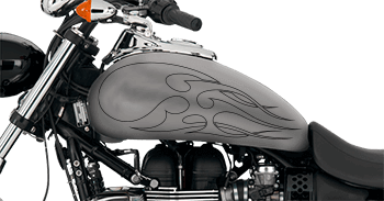 Image of Flames Style S3 Motorcycle Graphics