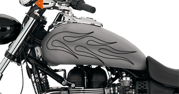 Image of Flames Style S5 Motorcycle Graphics