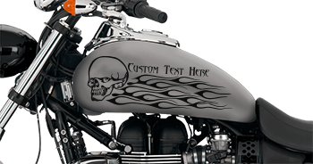 Image of Flaming Skull FS9 Motorcycle Graphics