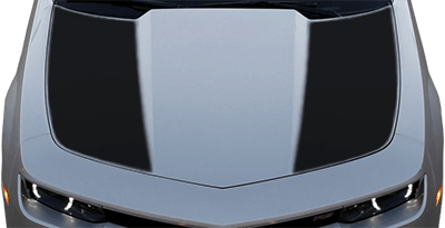 2014-2015 Camaro Hood Side Blackouts / Stripes on vehicle image.